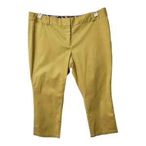 Boden Yellow Cropped Ankle Pants